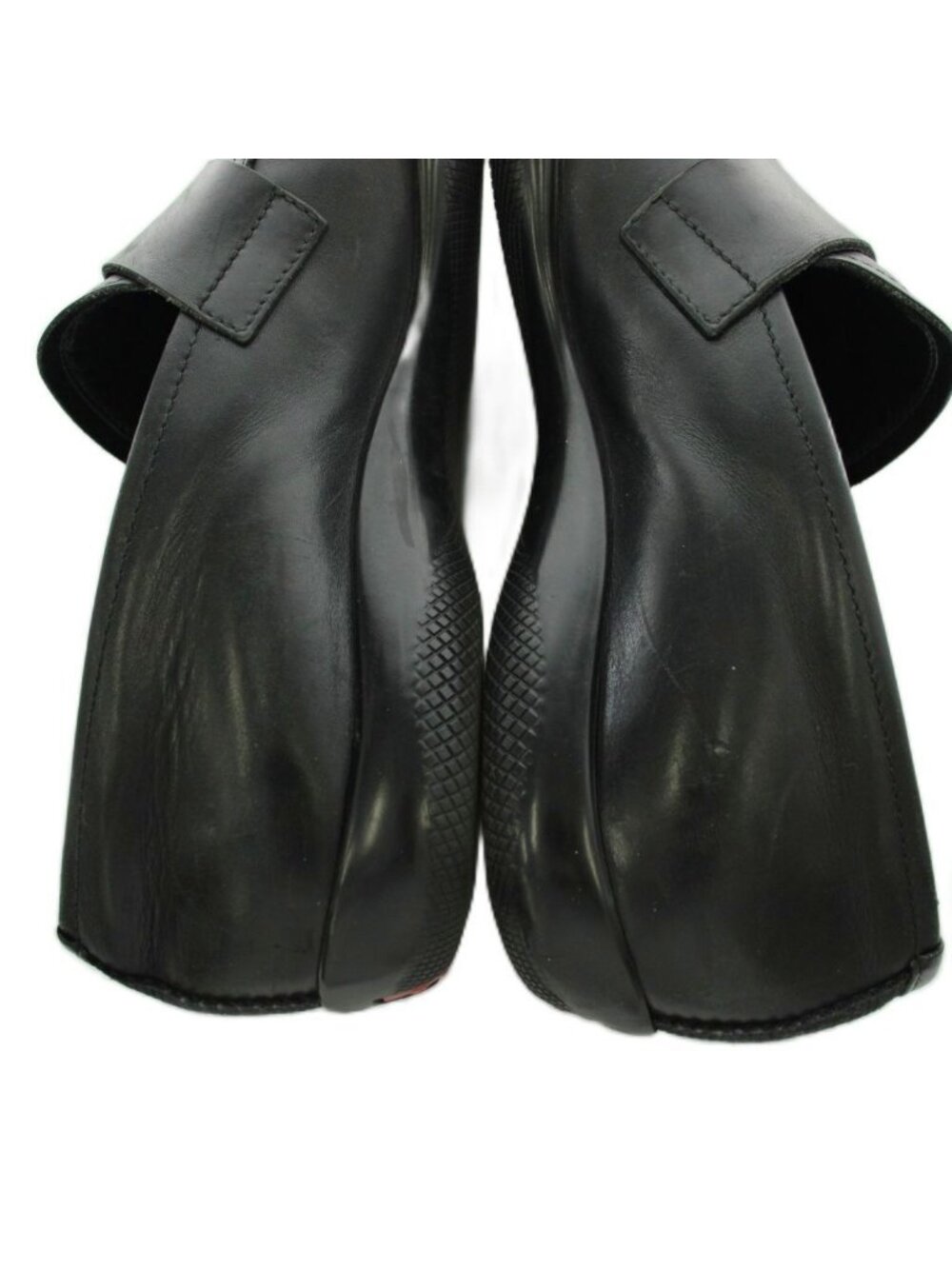 Prada Sport Business Shoes Monk Strap Leather 8 Black - Picture 8 of 9